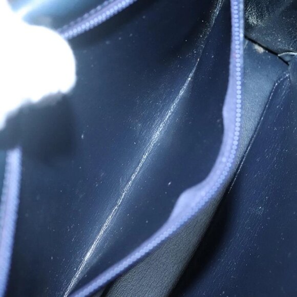 Christian Dior Hand Bag Leather Navy Gold Auth bs22492 - Picture 13 of 16